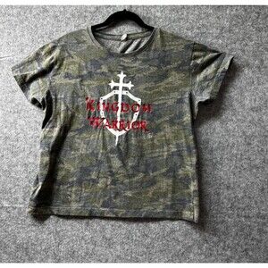Live and Tell Kingdom Warrior Camo Christian T Shirt Size Unknown 21x24